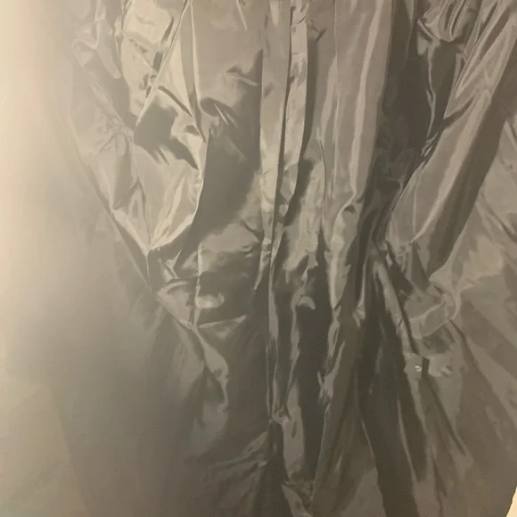 Michael Kors Elegant Black Hooded Trench Coat with Gold Accents (item#d10001) - Picture 10 of 12